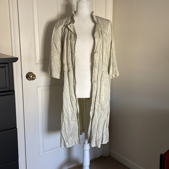 Eileen Fisher Rumpled Steel Satin Jacket - Picture 6 of 8